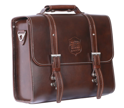 Back Rack Pannier Case - Dark Brown Genuine Leather